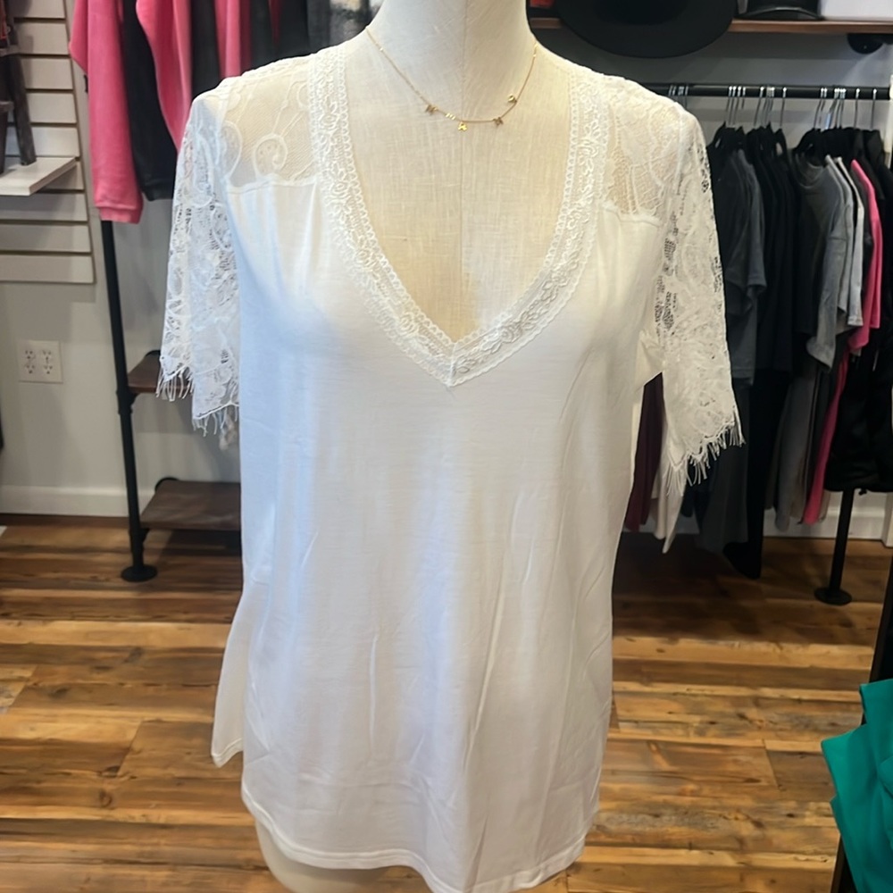 White lace top